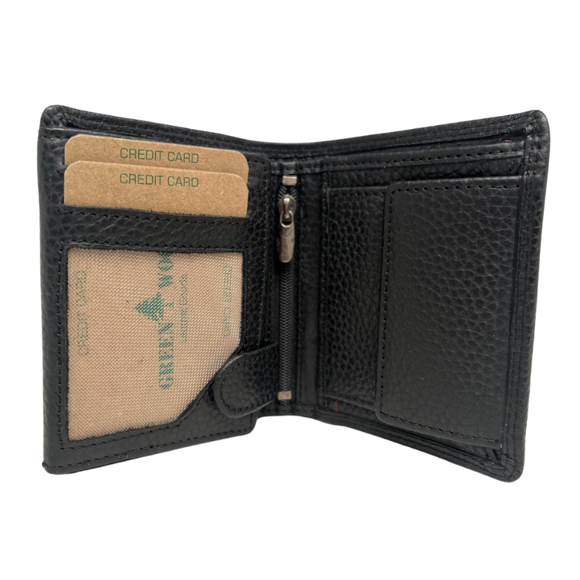 Greenwood Leather AU - Men's Leather Wallet Tyler - Black GW8115BLK