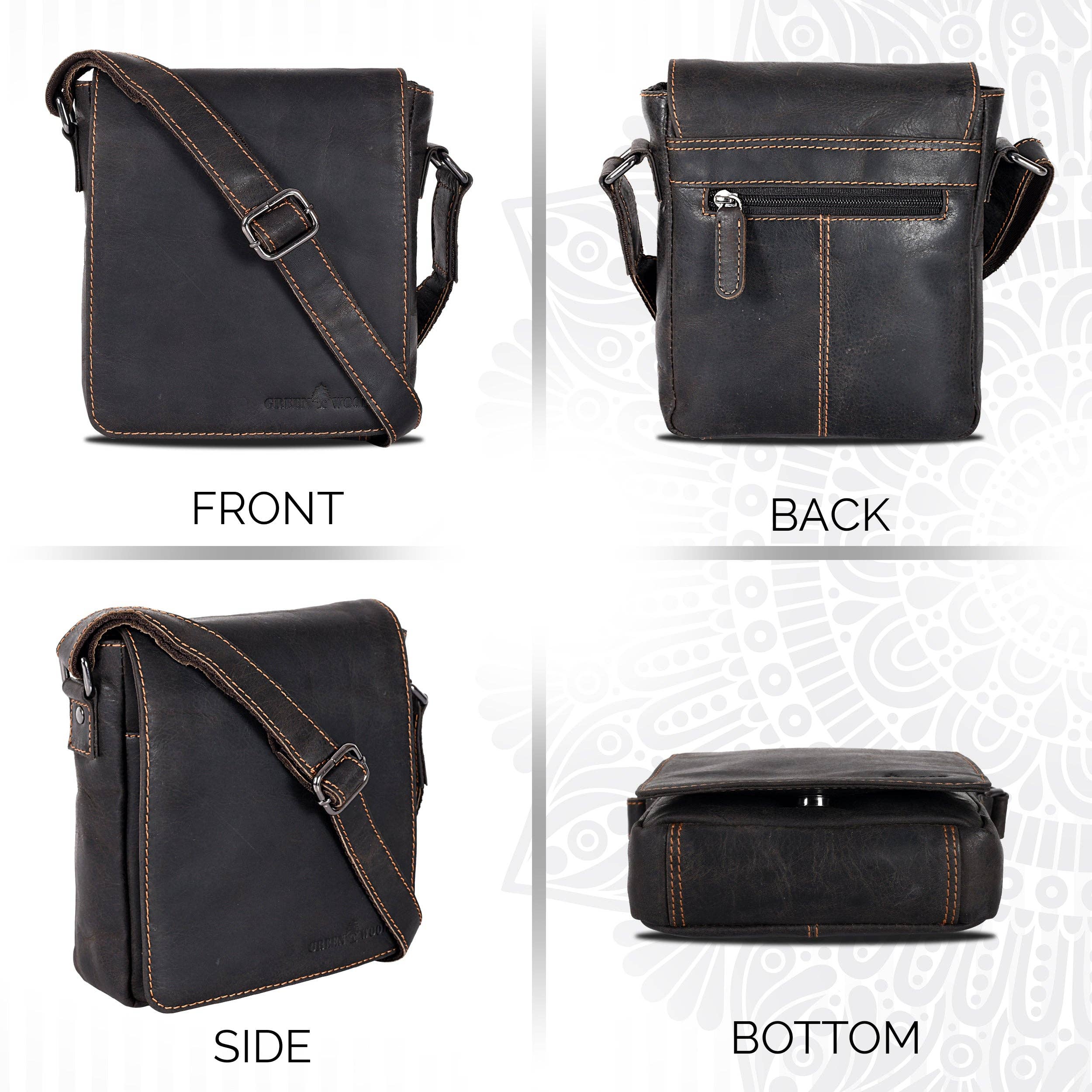 Greenwood Leather AU - Leather Shoulder Bag Luna - Brown GW191048BRN