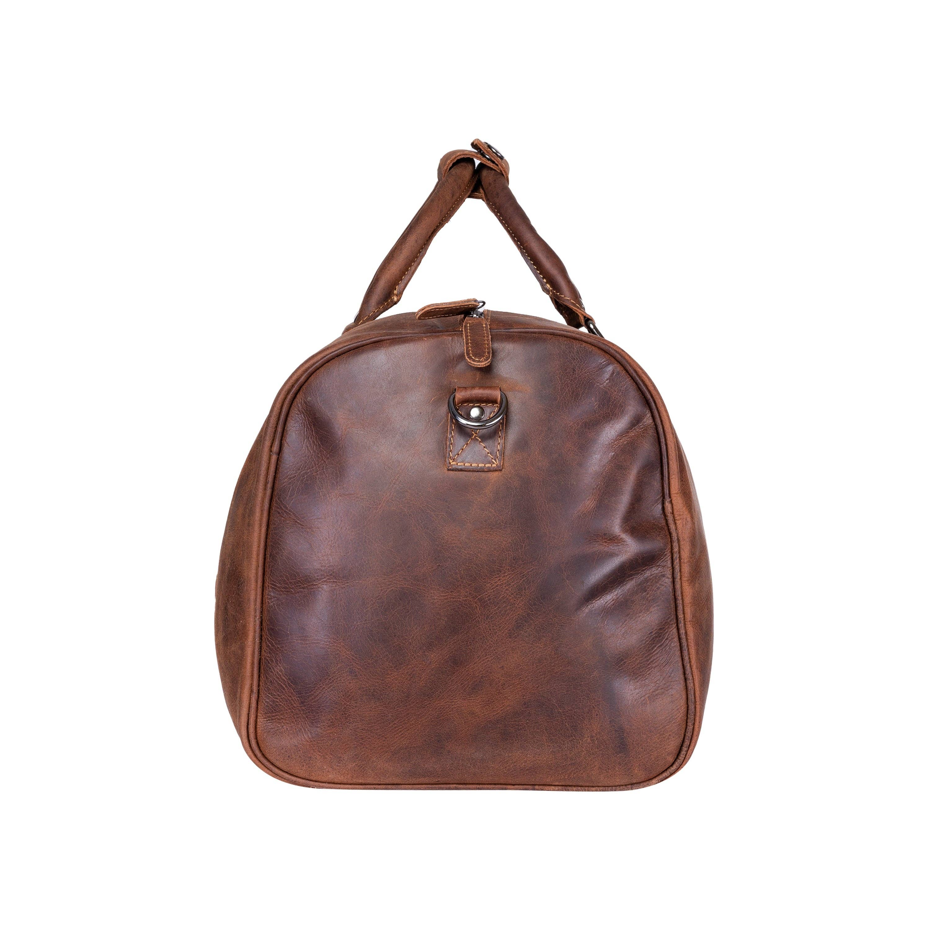 Leather Overnight Bag Milan - Rugged Leather - Sandal GW12798SAN: Sandal