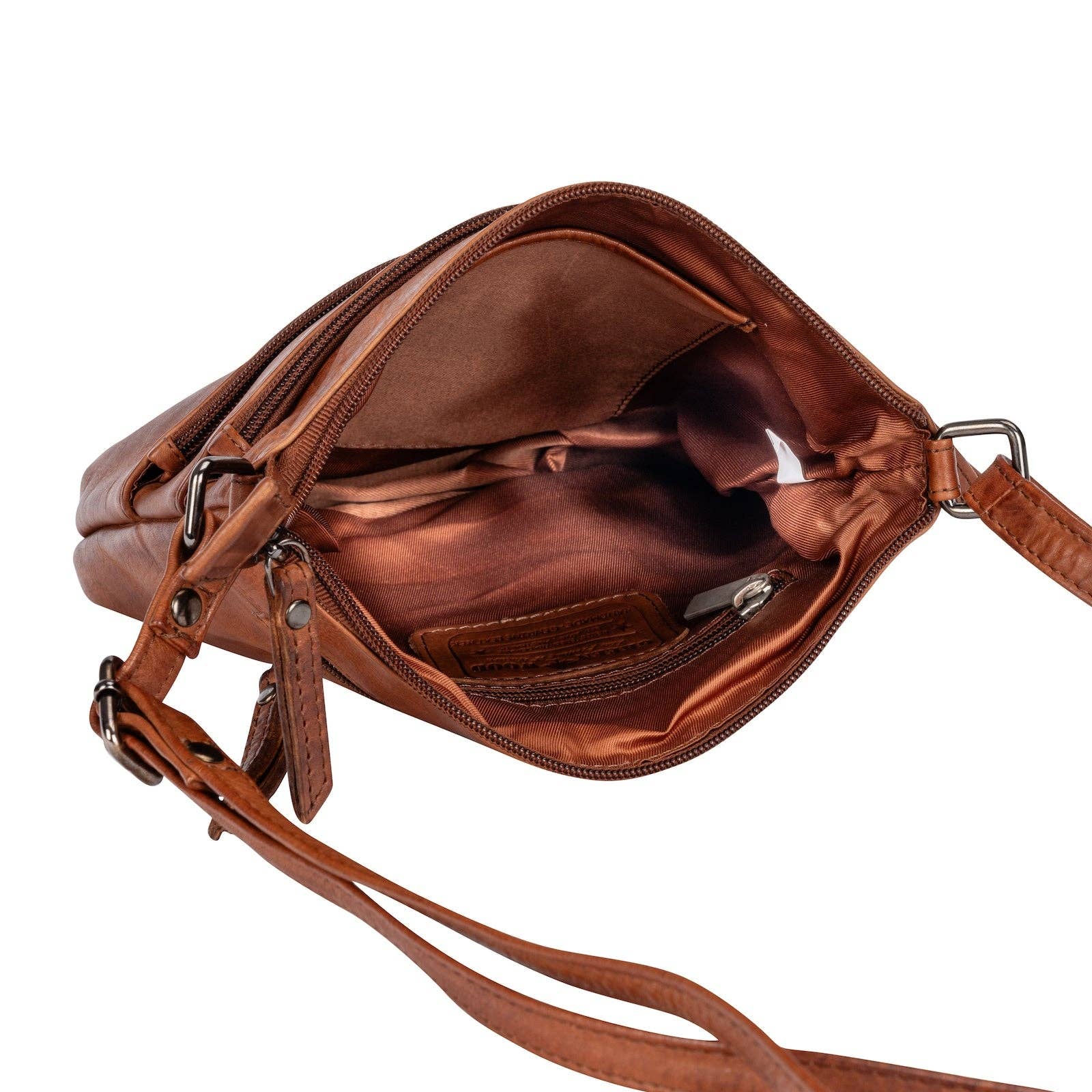 Greenwood Leather AU - Ladies Cross Body Leather Bag GW6817BLK