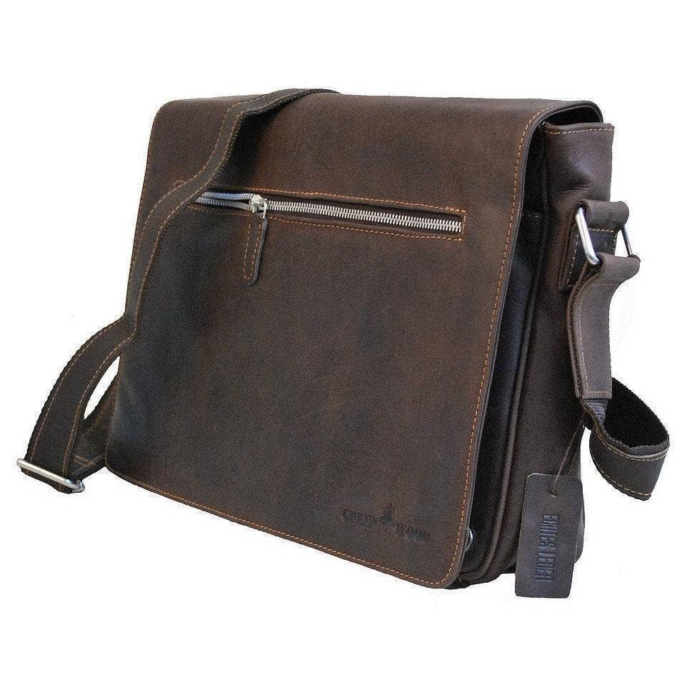 Greenwood Leather AU - Leather Laptop Bag Berlin - Brown GW588BRN