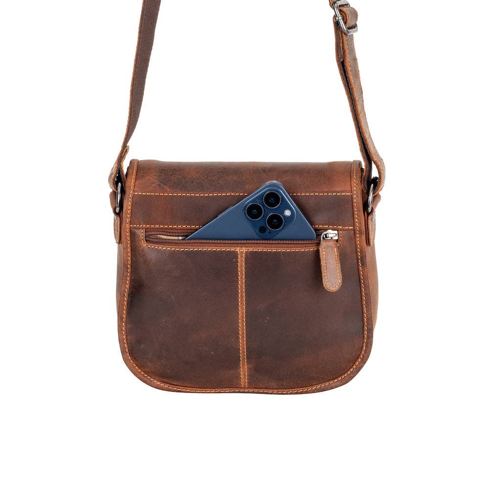 Greenwood Leather AU - Wildera Leather “Lennon” Crossbody Bag – Full-Grain Leather Shoulder Bag