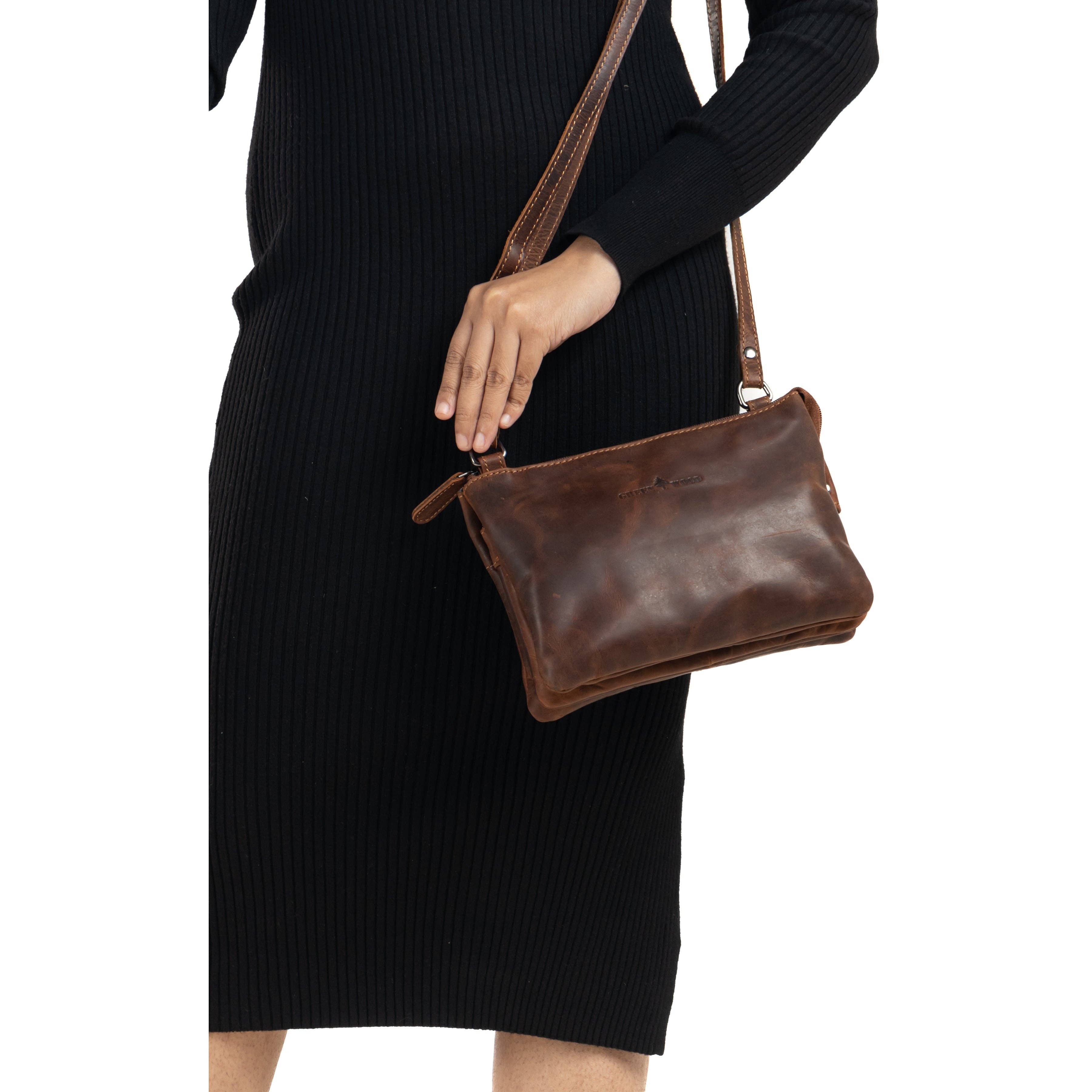 Greenwood Leather AU - Women's Shoulder Bag Hastings Brown GW658846BRN