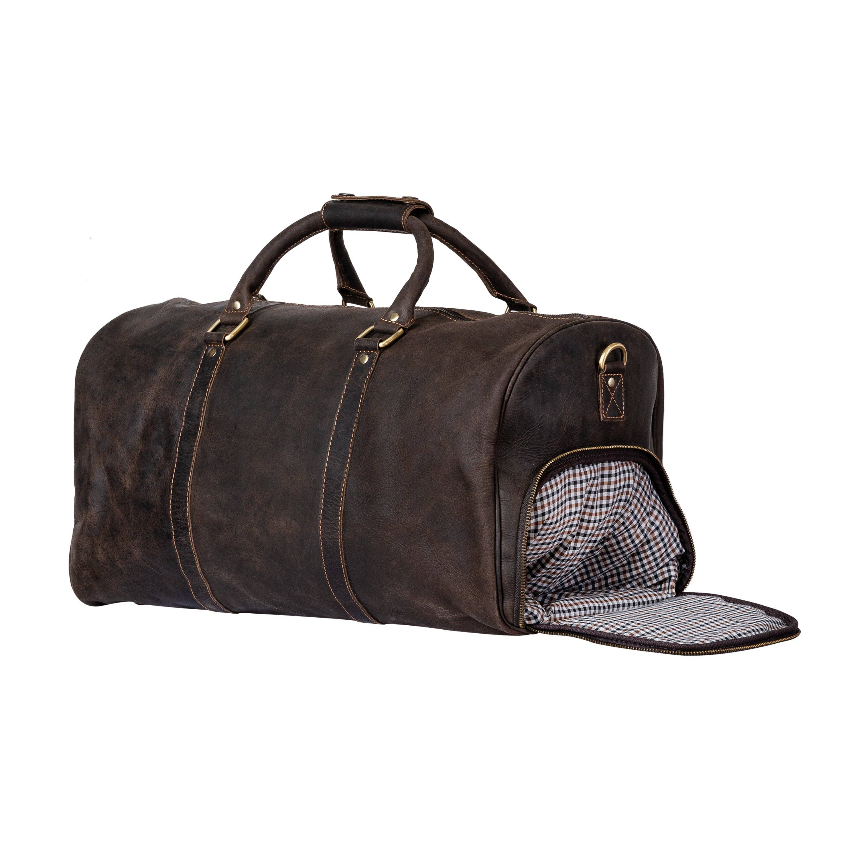 Leather Overnight Bag Milan - Rugged Leather - Brown GW12798BRN