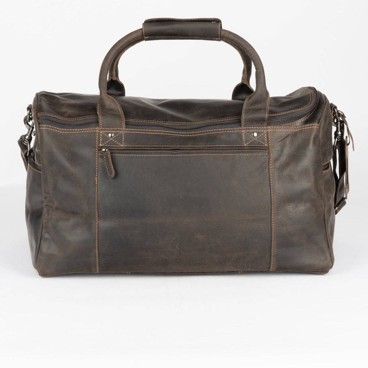 Greenwood Leather AU - Leather Travel Bag Large - Casual Vintage Look Brown GW12790BRN