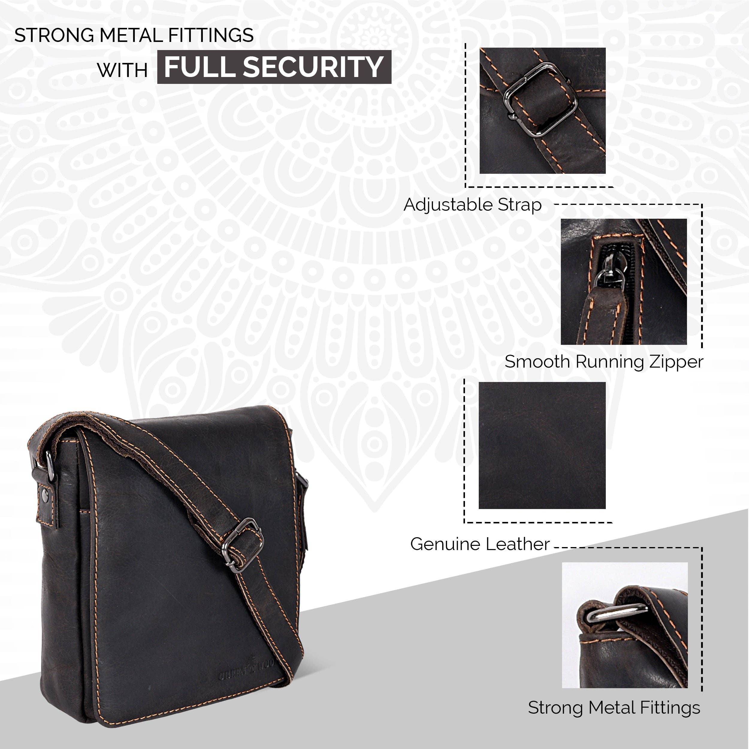 Greenwood Leather AU - Leather Shoulder Bag Luna - Brown GW191048BRN