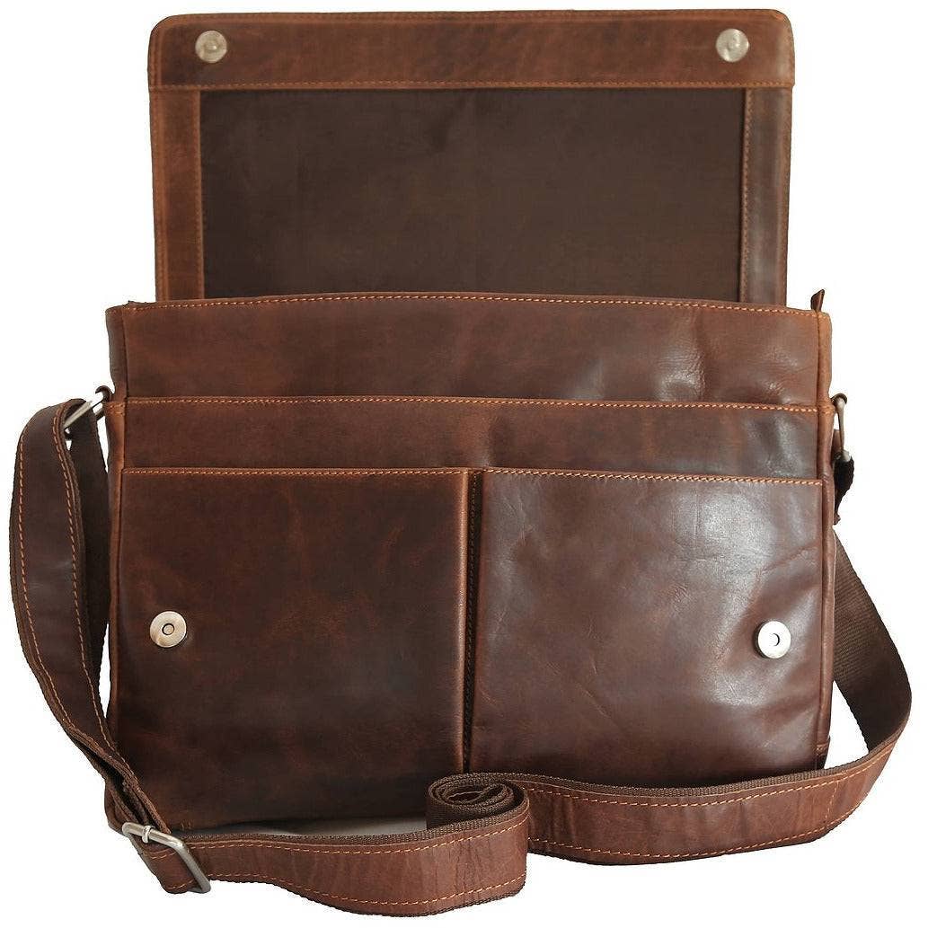 Greenwood Leather AU - Leather Shoulder Laptop Bag Sandal Gent GW117SAN