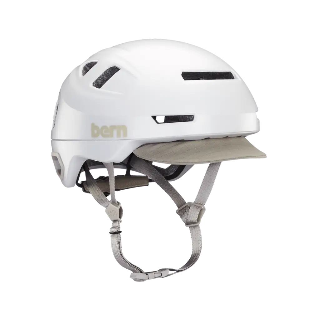 Bern Hudson MIPS Satin White - Bern Helmet Hudson MIPS Satin White - Large