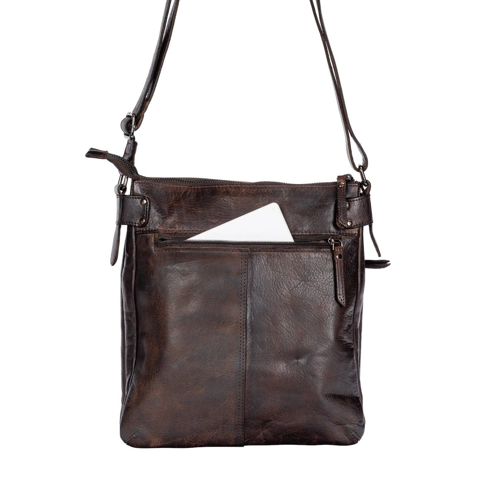 Greenwood Leather AU - Leather Shoulder Bag Robbie Brown GW6851BRN