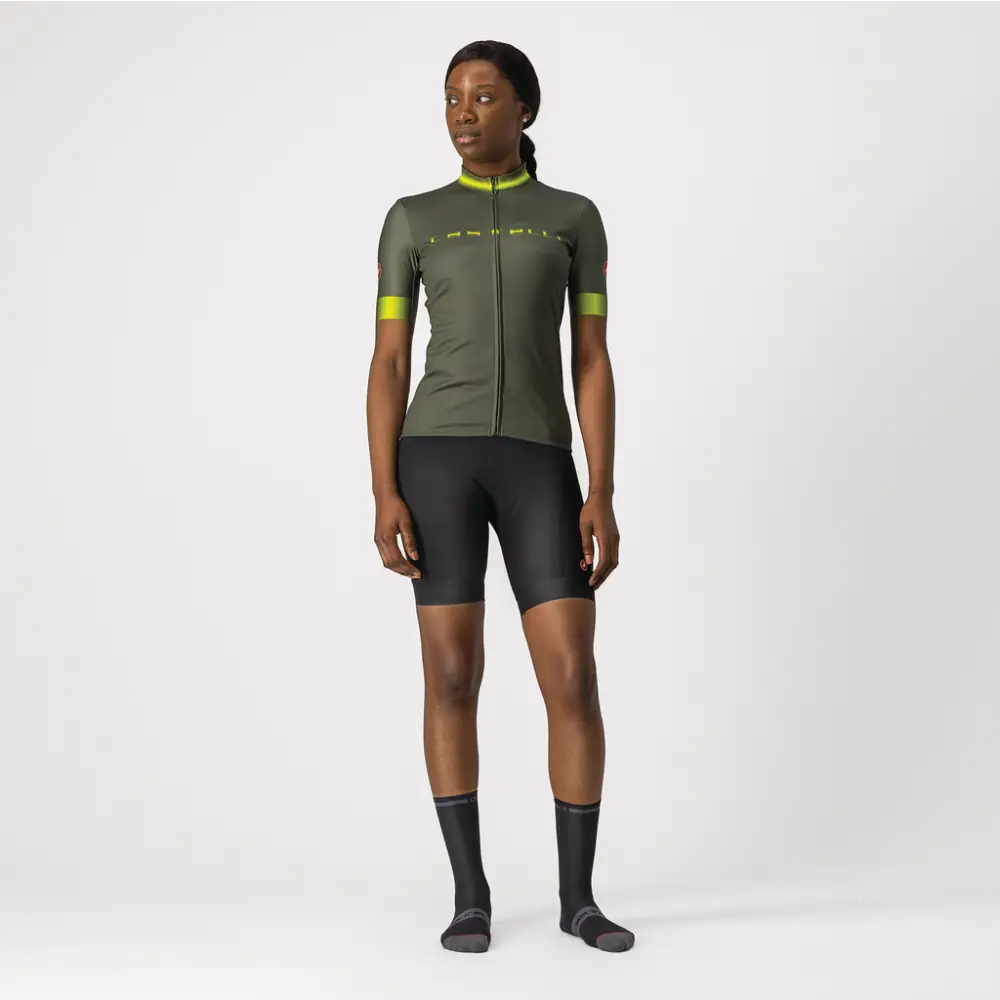Castelli Gradient Jersey Women s YKK Vislon Zipper Prosecco Fabric