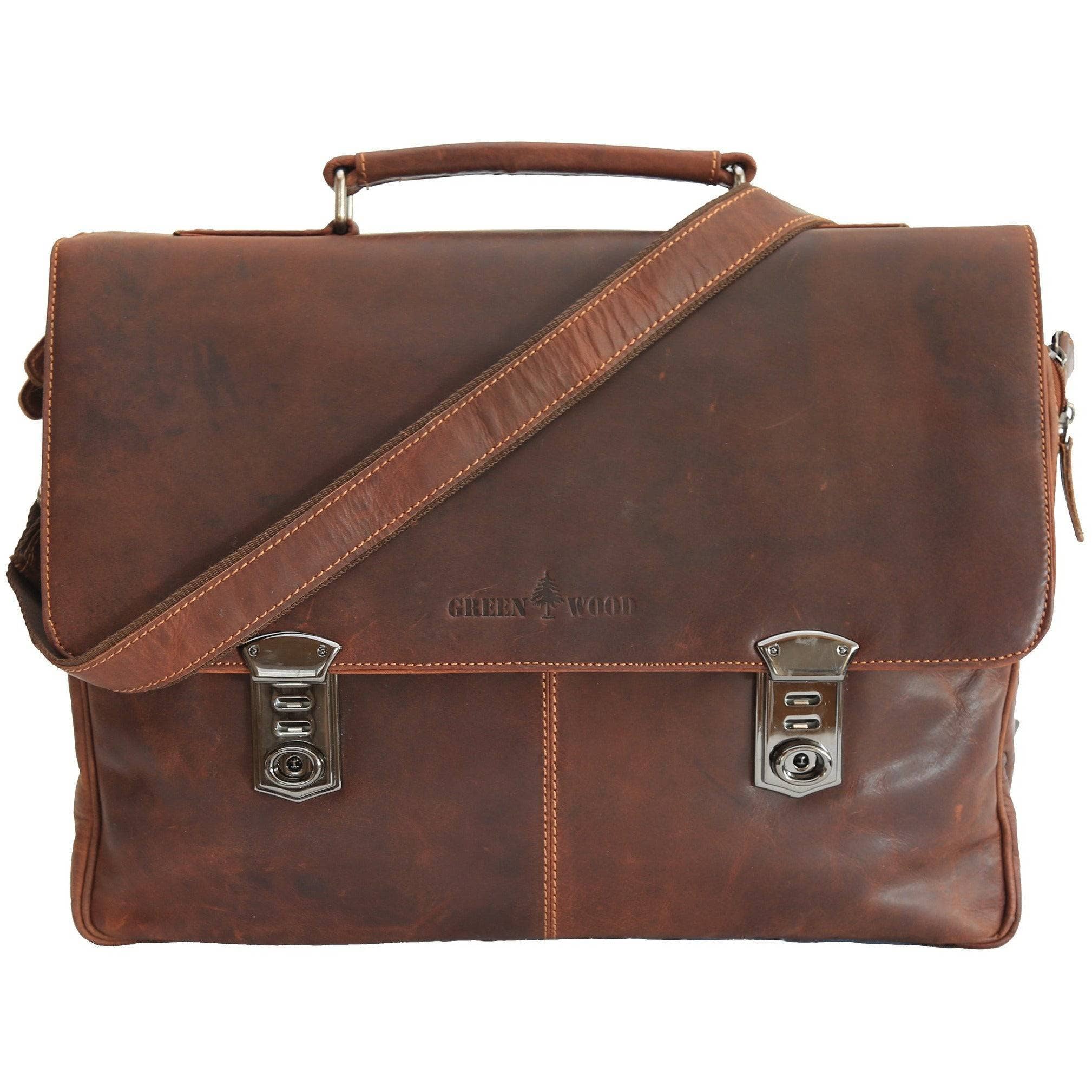 Greenwood Leather AU - Karl Business Briefcase - Sandal GW814SANDAL