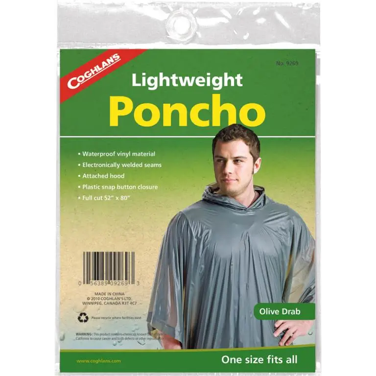 Coghlans Poncho - ONE SIZE / OLIVE DRAB - CLOTHING