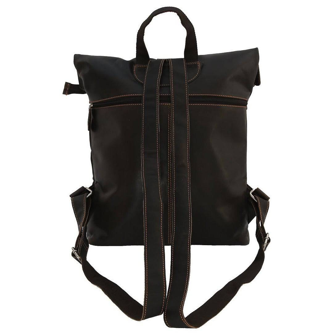 Greenwood Leather AU - Birchwood Roll-Top Leather Backpack – Vintage Full Grain Leather Laptop Backpack | Medium & Large - Large