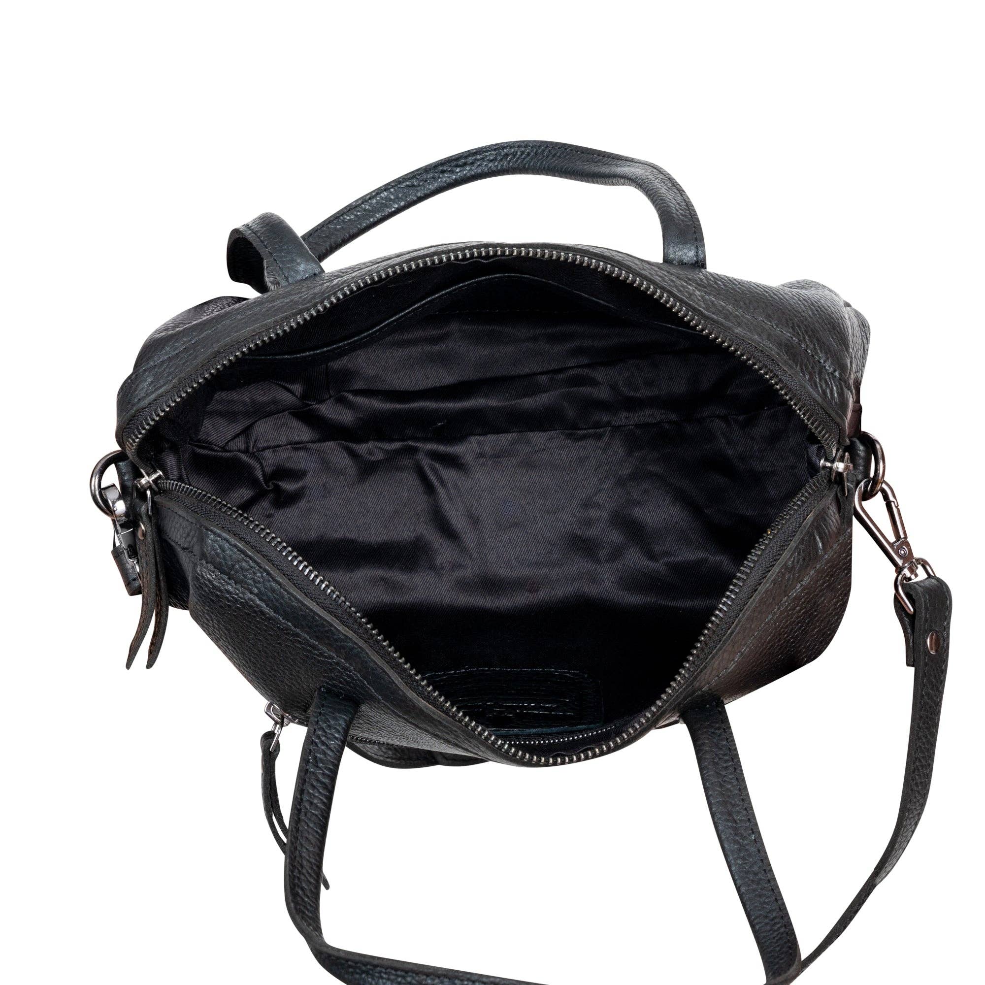 Greenwood Leather AU - Stella Noir Leather Boston Bag