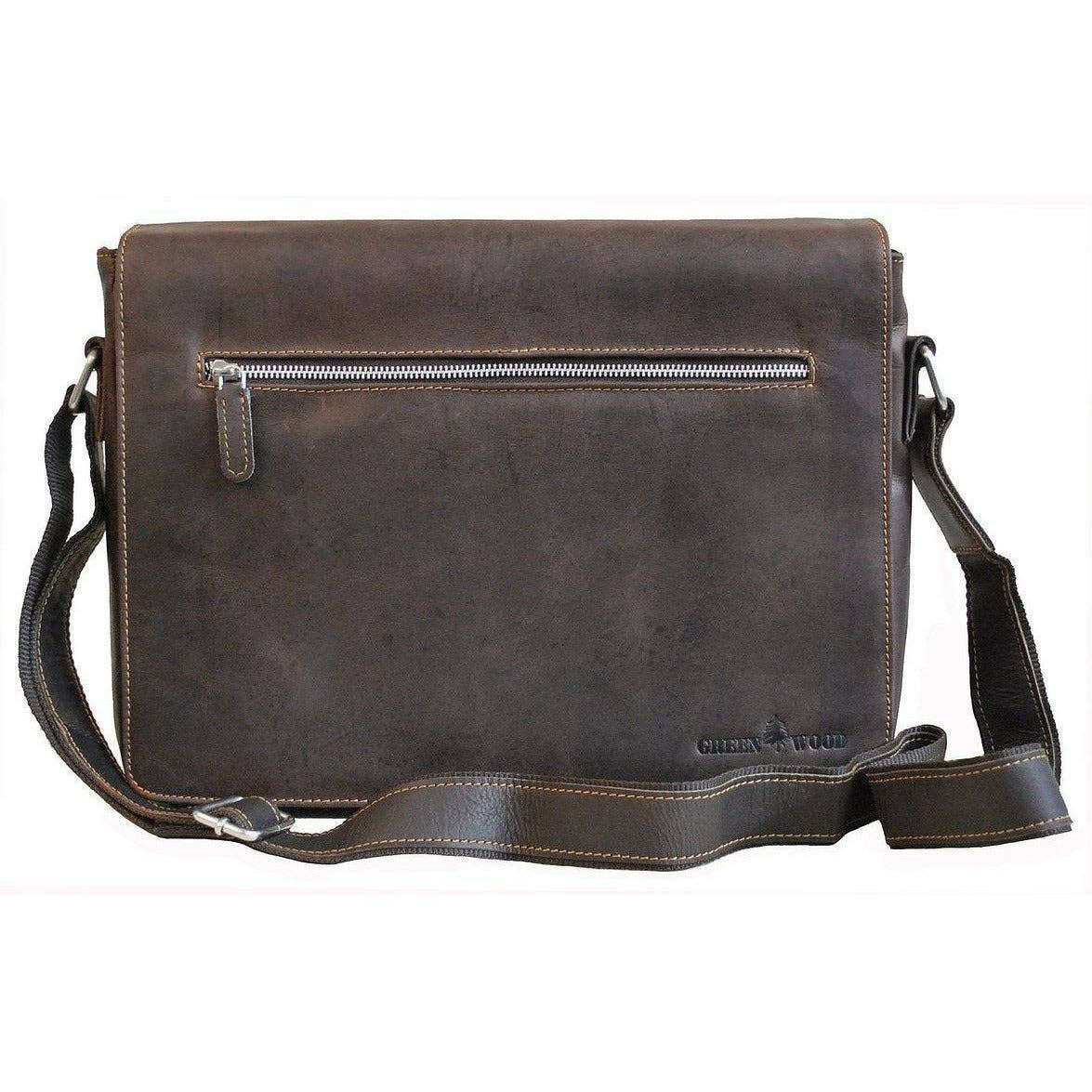 Greenwood Leather AU - Leather Laptop Bag Berlin - Brown GW588BRN