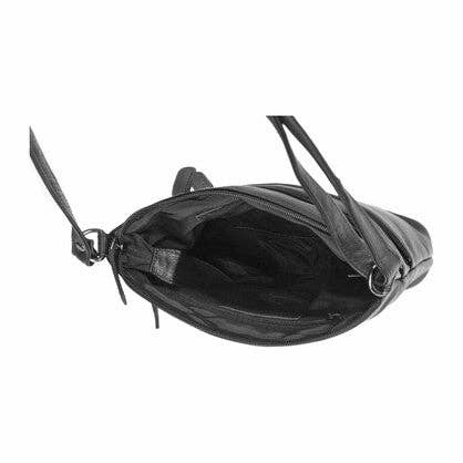 Greenwood Leather AU - Ladies Cross Body Leather Bag GW6817BLK