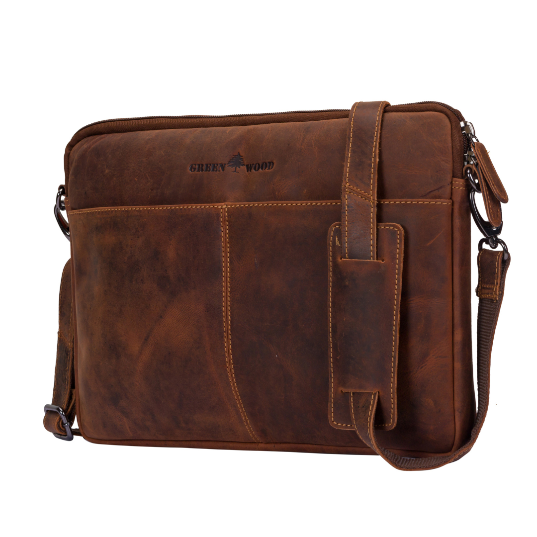 Greenwood Leather AU - Leather Laptop Sleeve - MacBook Pro/Air 13 / 15 / 16 inch sleeve with Strap - Montreal Sandal - 13" - 14"