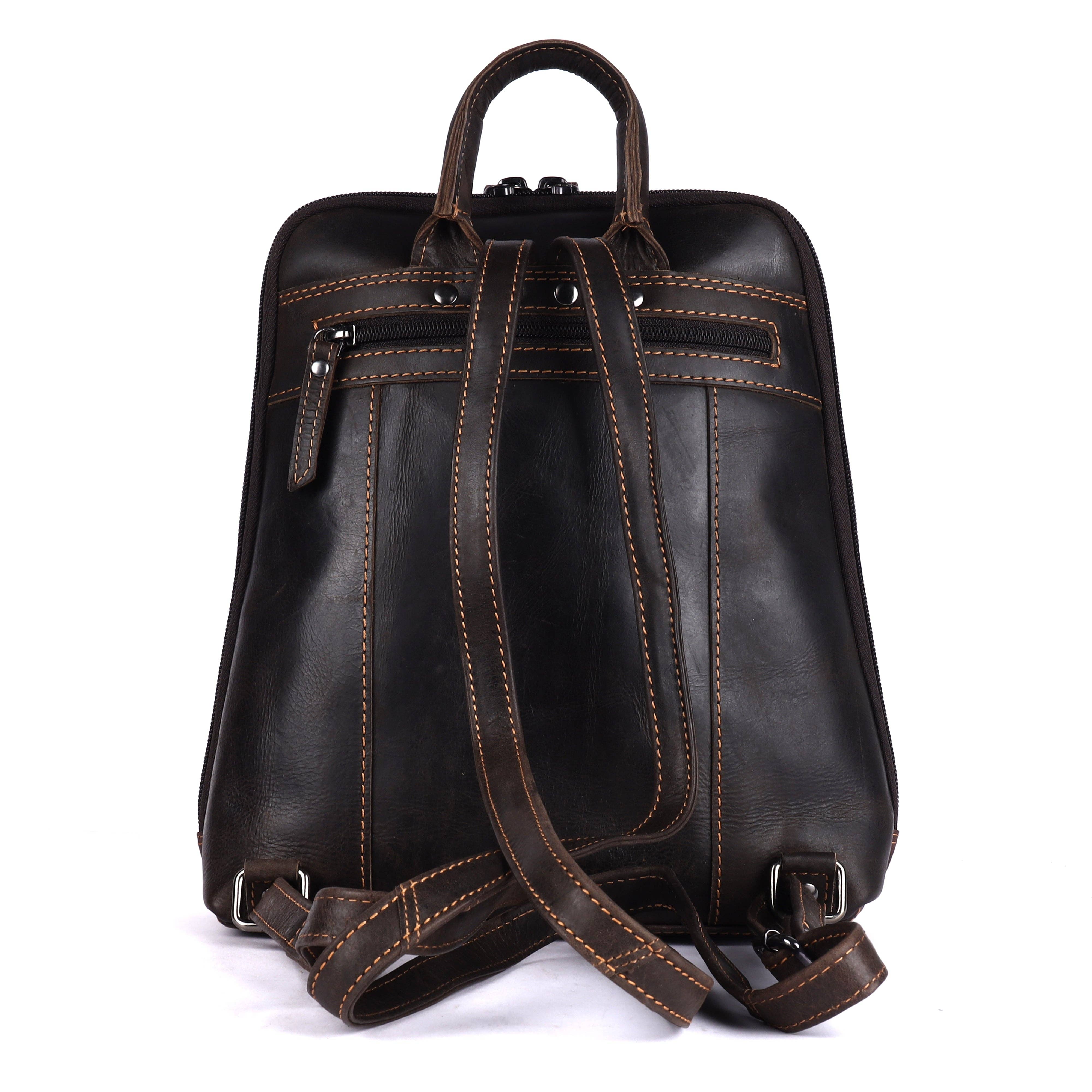 Greenwood Leather AU - Greenwood Hartley Leather Backpack Dark Brown