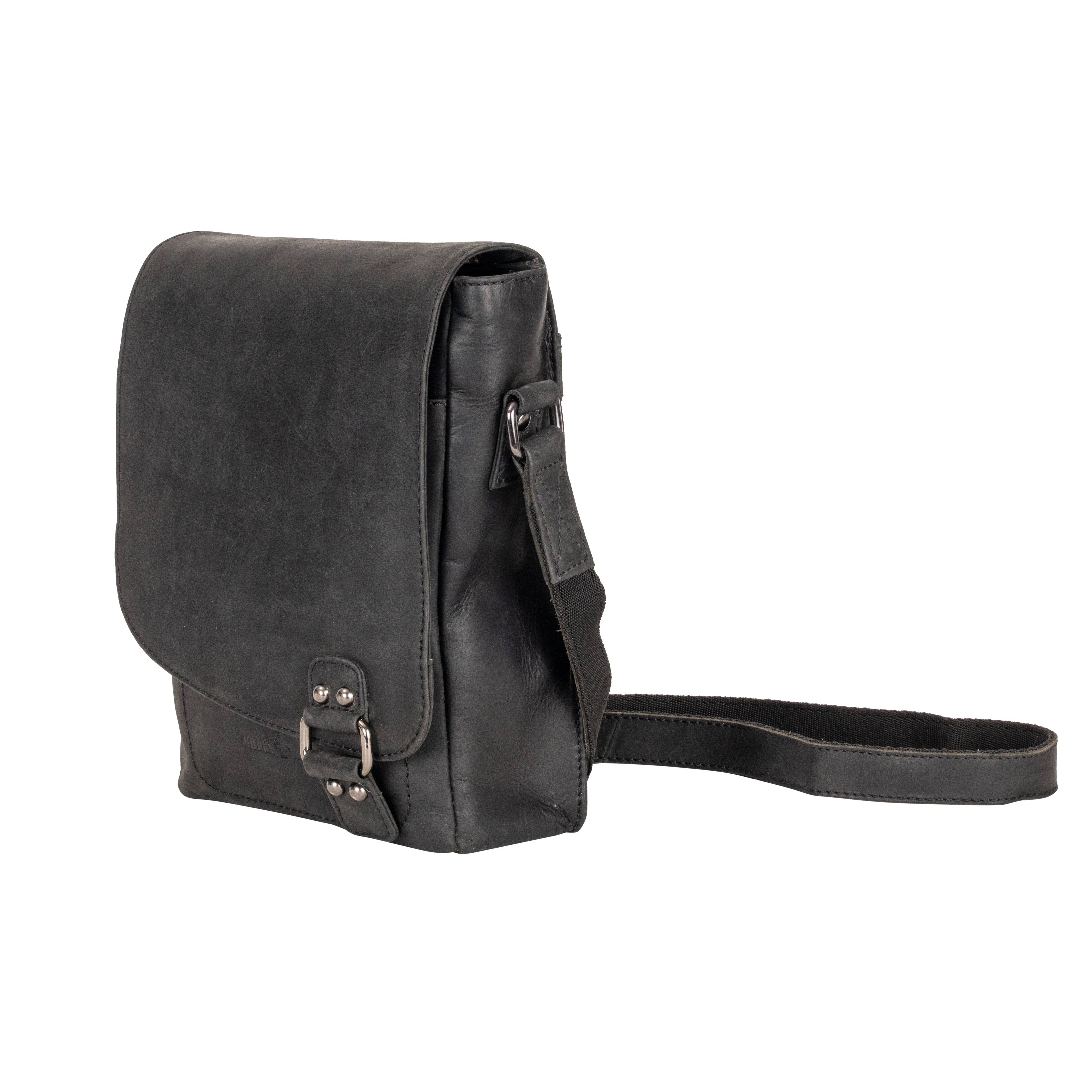 Greenwood Leather AU - Leather Shoulder Bag Black - Hobart GW834BLK