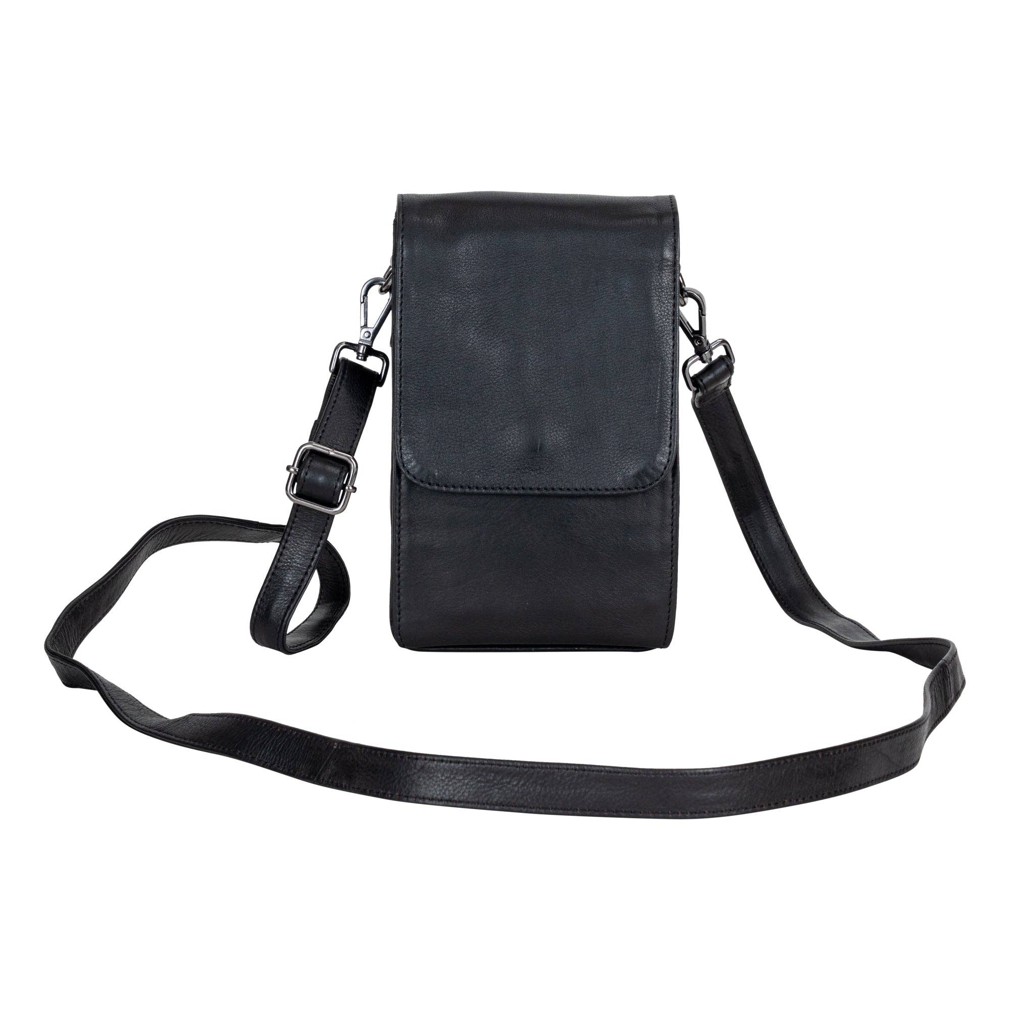 Greenwood Leather AU - Leather Shoulder Bag Ivy Black GW6840BLK