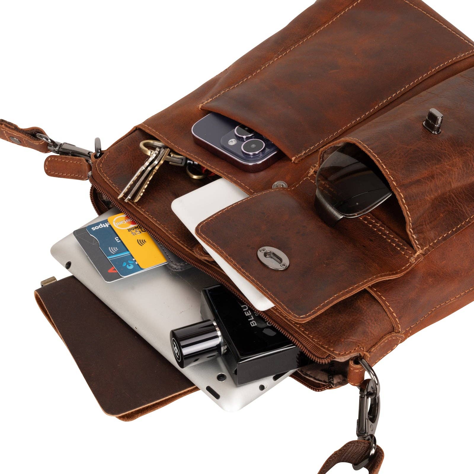 Greenwood Leather AU - Leather Shoulder Bag Tauranga - Sandal LD012SAN