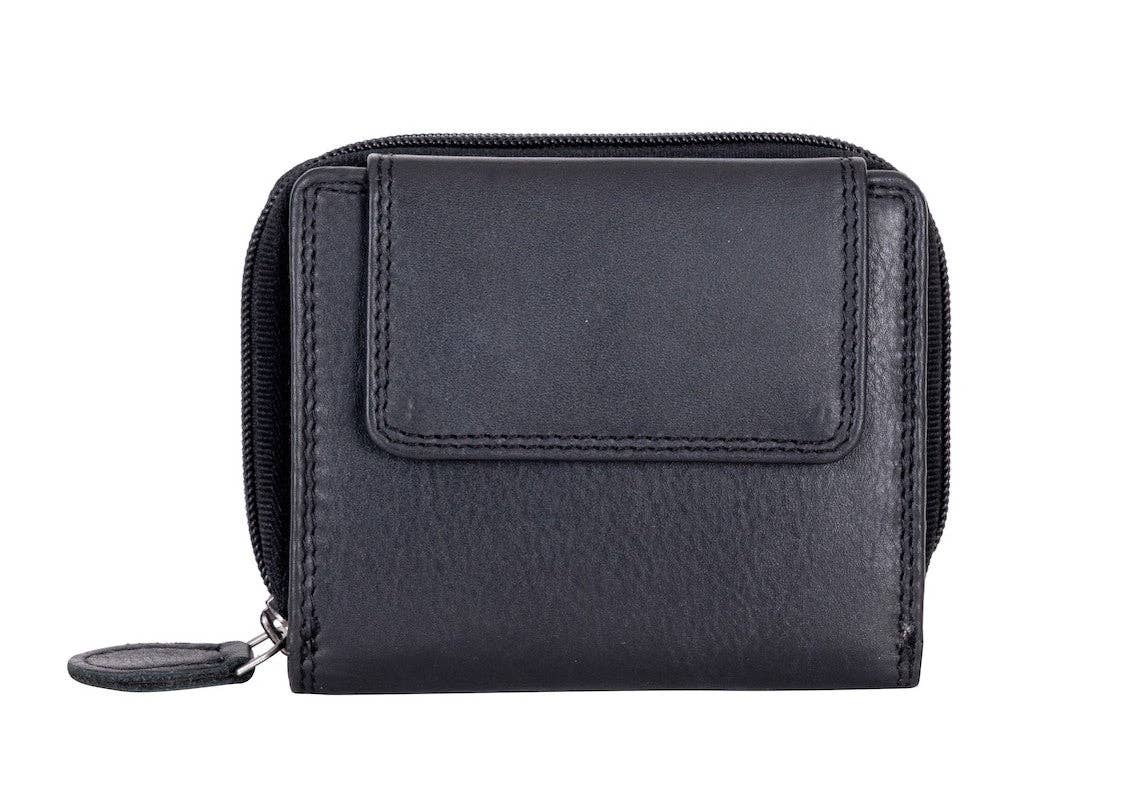 Greenwood Leather AU - Women's Leather Wallet Tina - Balck
