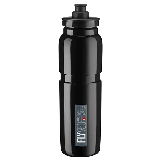 Elite Fly Bottles 950ml - Elite Bottle Fly Textured Ultralight 950ml Black/Grey Logo