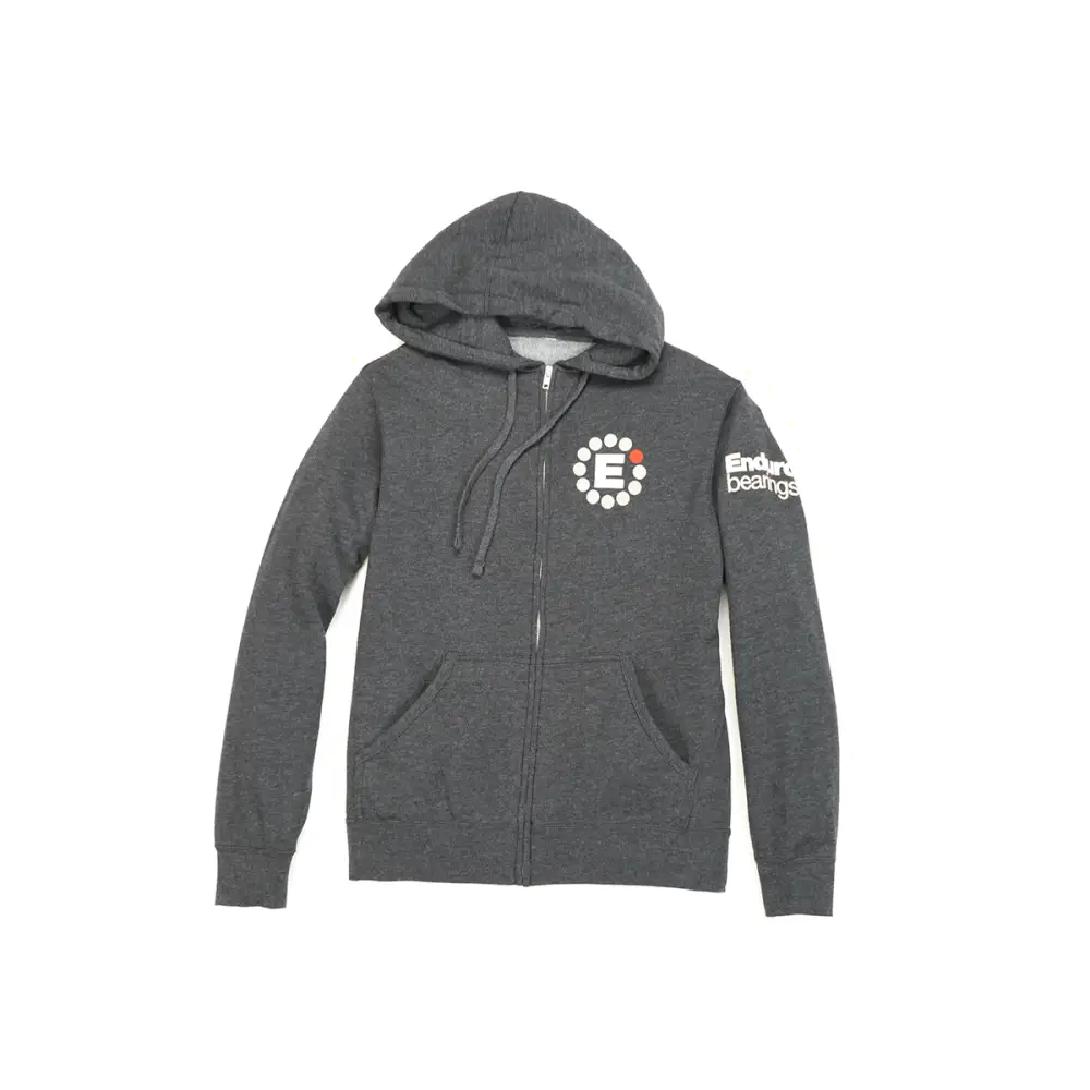 Enduro Hoodie Gray Heather - Enduro Hoodie Unisex Full Zip Gray Heather L