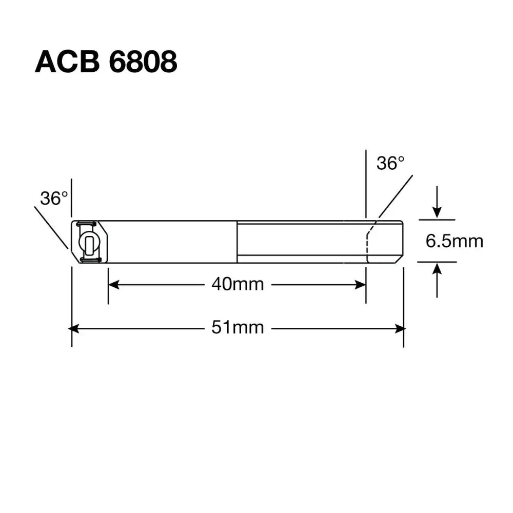 Enduro HS Bearing 1.5’ 40 x 51 6.5 36x36° - Headset 1.5inch Stainless ACB 6808 290413 SS mm 36x36deg HD1449 S417578