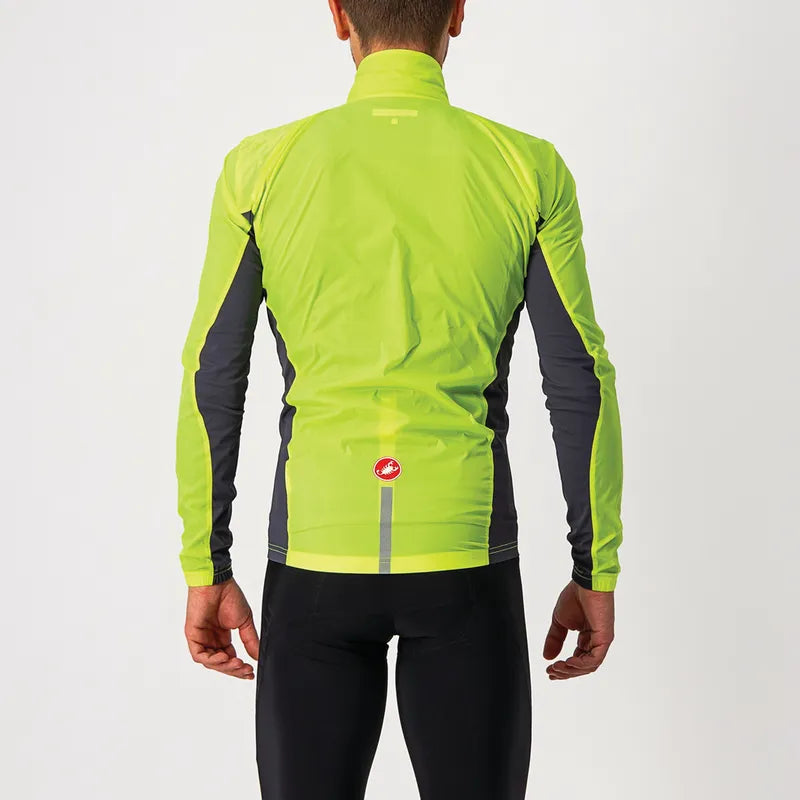 Castelli Squadra Stretch Jacket Men's Yellow Fluo/Dark Gray