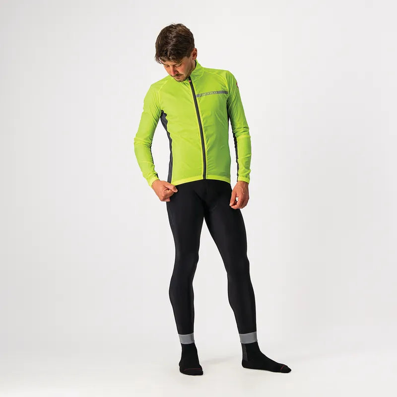 Castelli Squadra Stretch Jacket Men's Yellow Fluo/Dark Gray