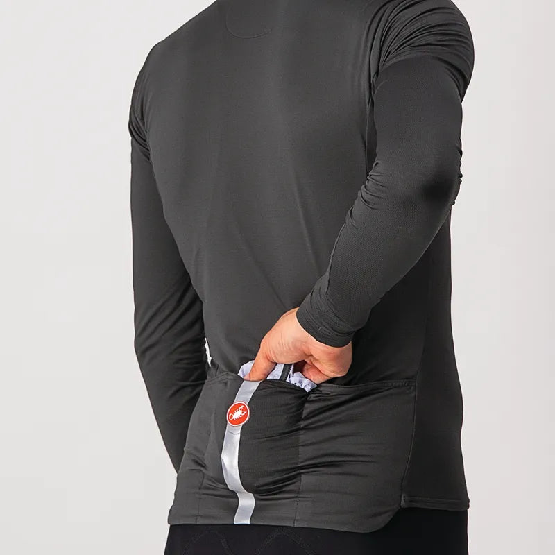 Castelli Squadra Stretch Jacket Men's Silver Gray/Dark Gray