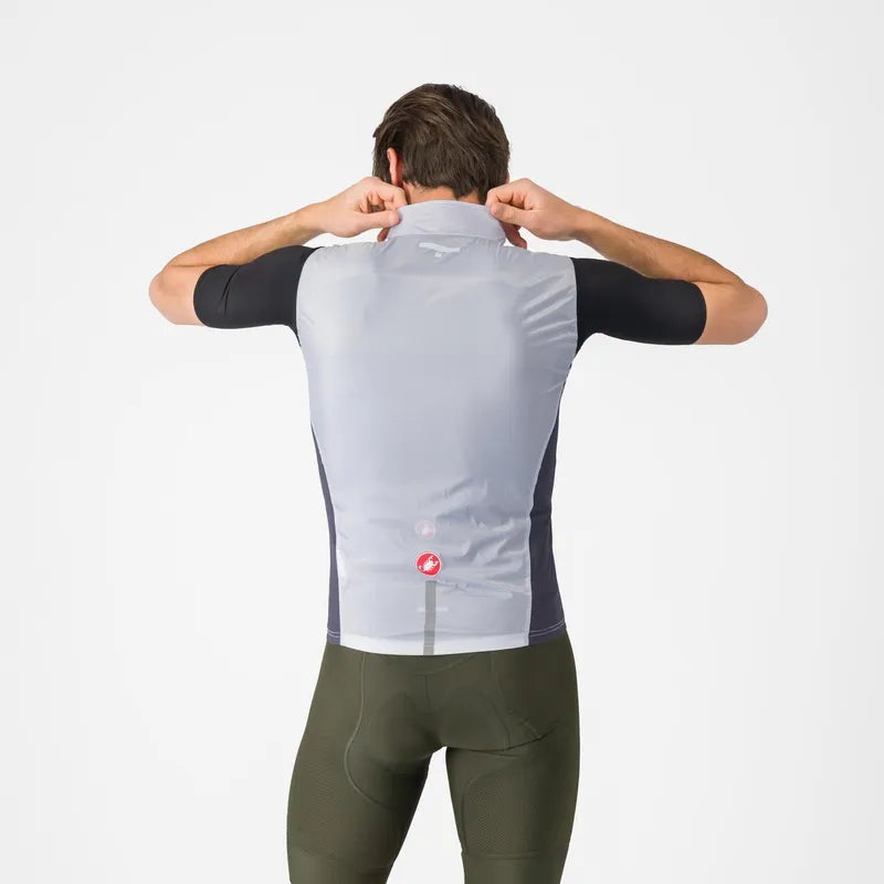 Castelli Squadra Stretch Vest Men's Silver Gray/Dark Gray