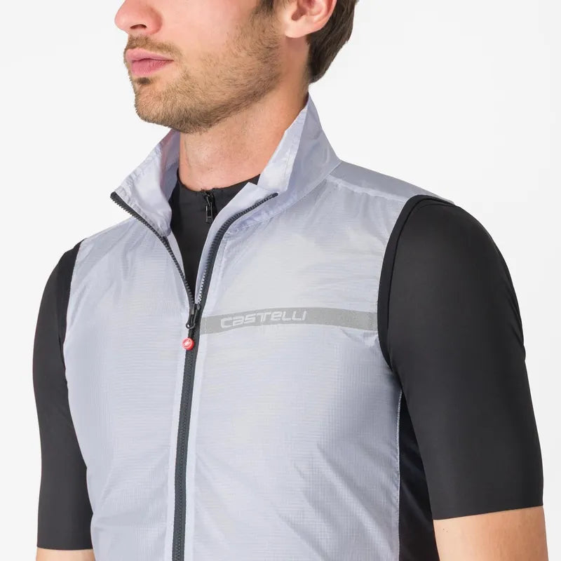 Castelli Squadra Stretch Vest Men's Silver Gray/Dark Gray