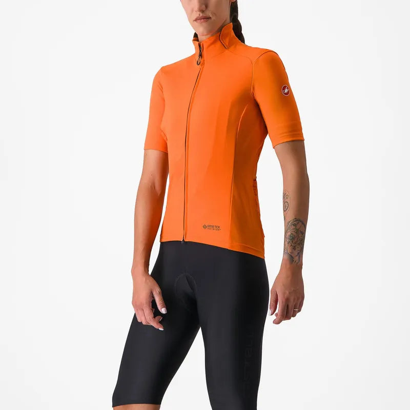 Castelli Perfetto RoS 2 Wind Jersey Women's Red Orange