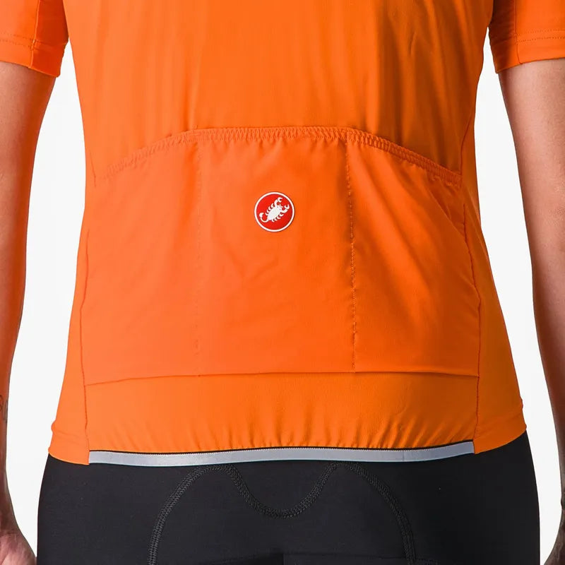 Castelli Perfetto RoS 2 Wind Jersey Women's Red Orange
