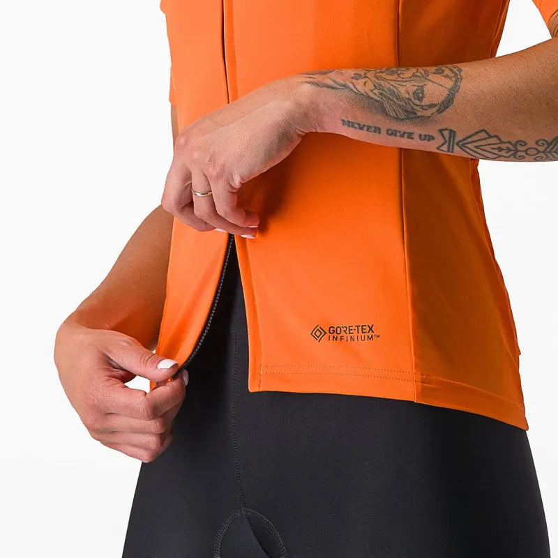 Castelli Perfetto RoS 2 Wind Jersey Women's Red Orange