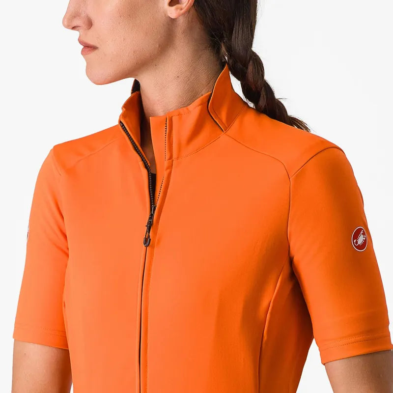 Castelli Perfetto RoS 2 Wind Jersey Women's Red Orange