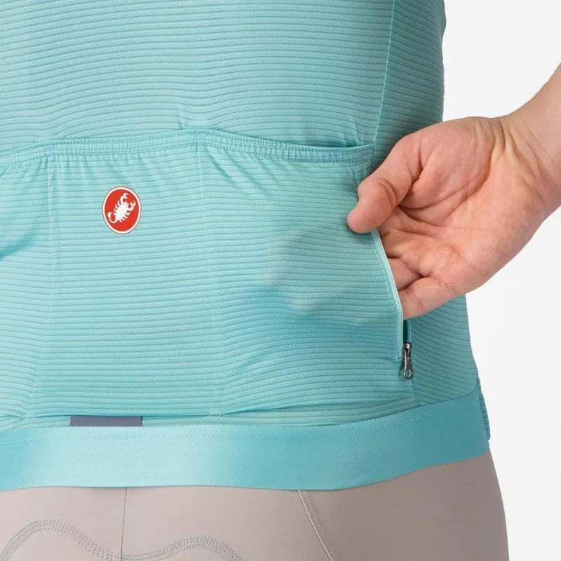 Castelli Espresso Men's Jersey Pool Blue/Dark Gray