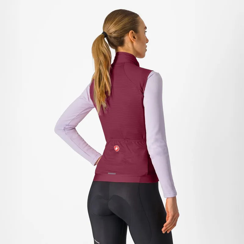 Castelli Espresso Vest Women's Deep Bordeaux