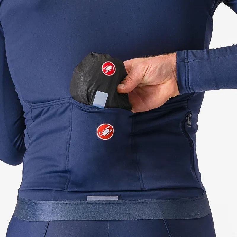 Castelli Squall Shell Jacket Men's Light Black / Silver Gray