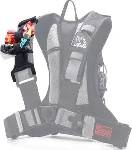 Fuel Rack holds gels and snacks, fits to the shoulder straps of any pack. Size 4x19 cm, 4 x elastic loops for gels