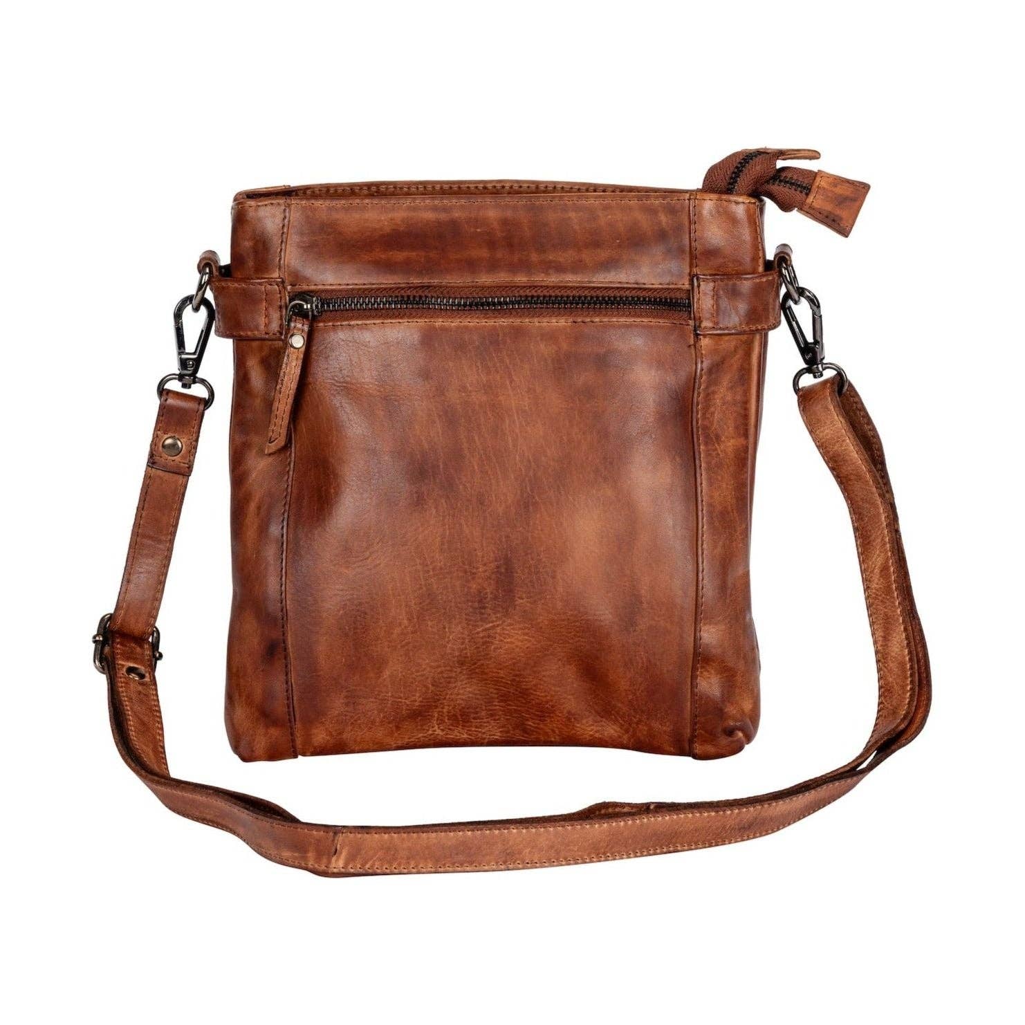 Greenwood Leather AU - Leather Shoulder Bag 'Isalie' - Cognac GW6843COG