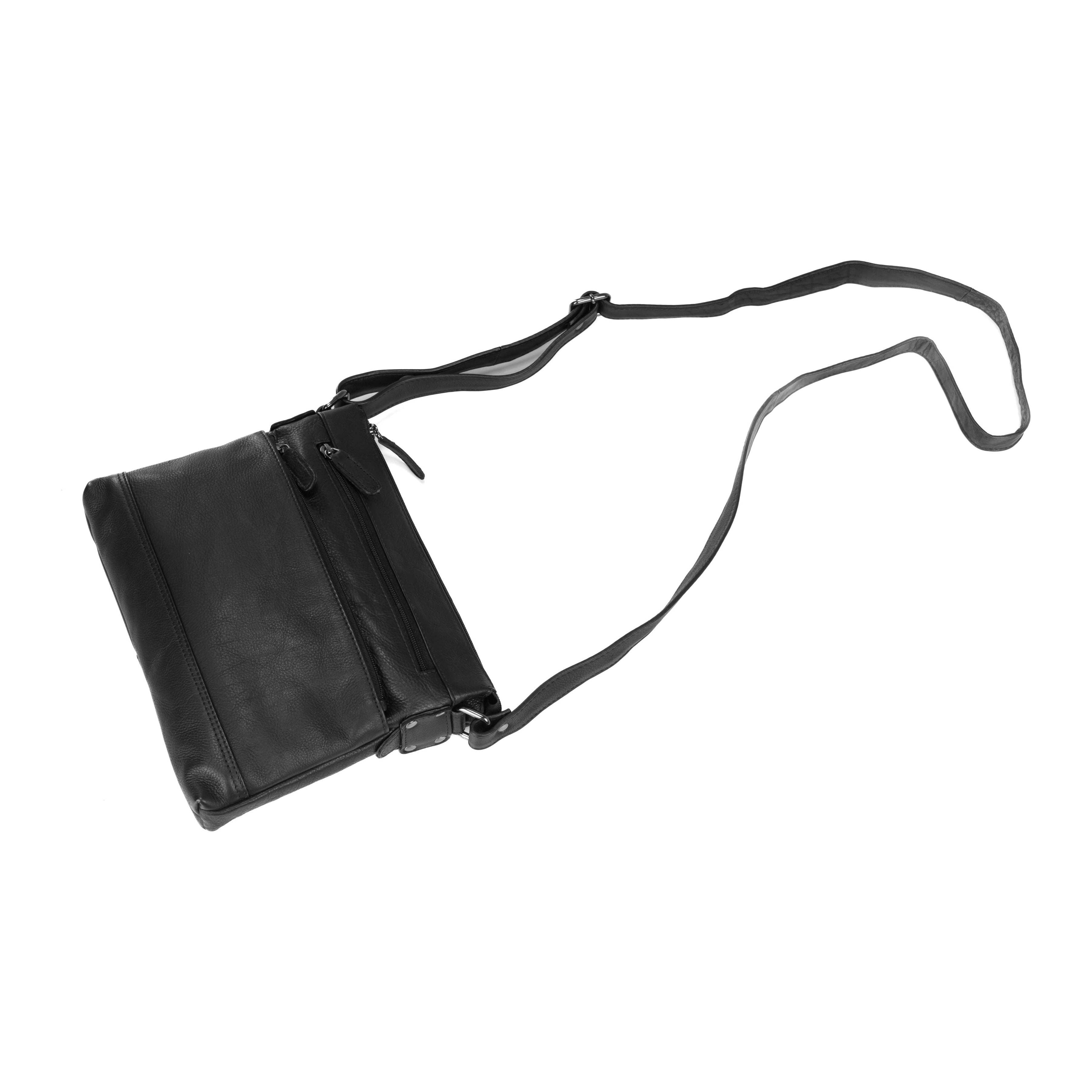 Greenwood Leather AU - Ladies Cross Body Leather Bag GW6826 Black