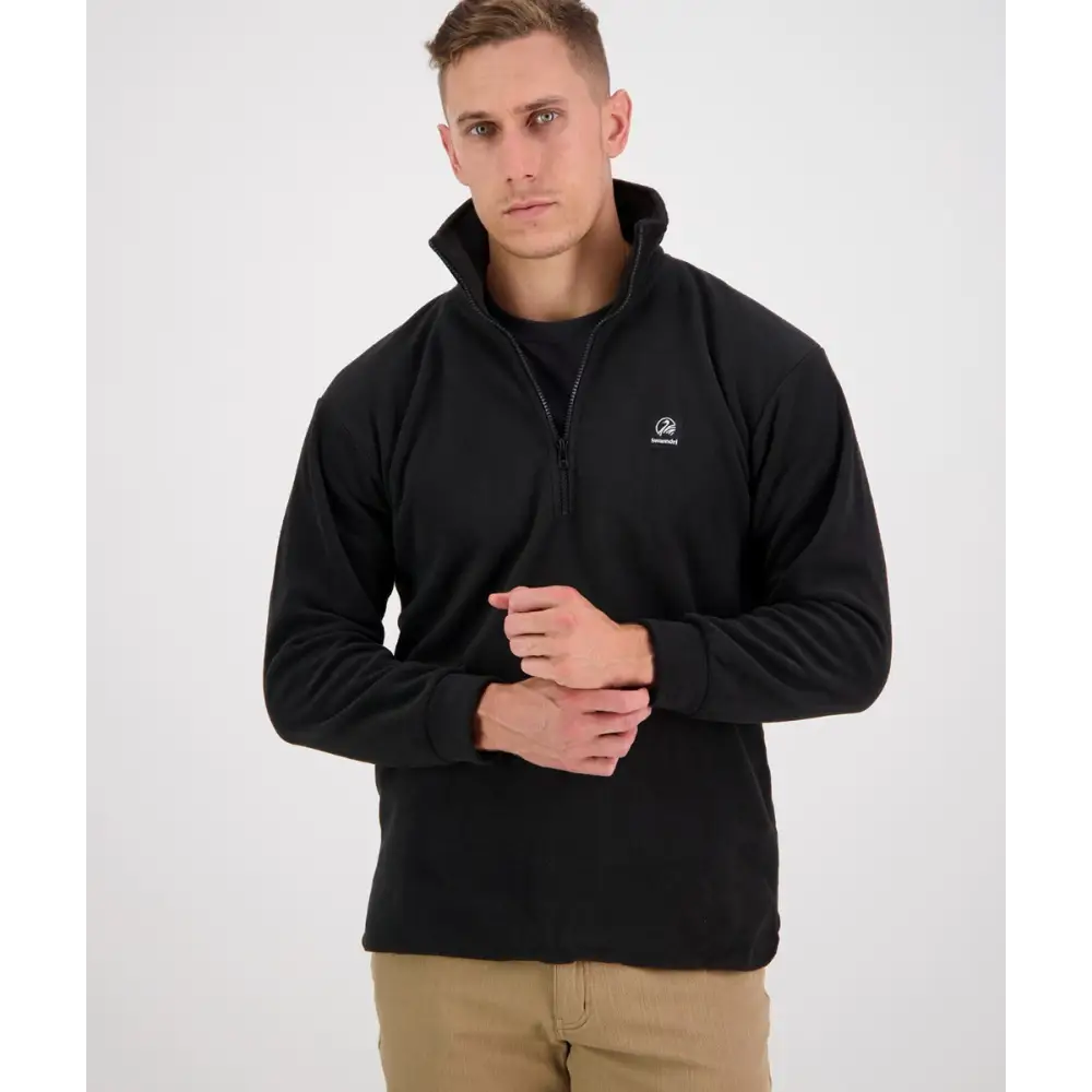 Fleece Pullover Motu Black Swanndri - CLOTHING