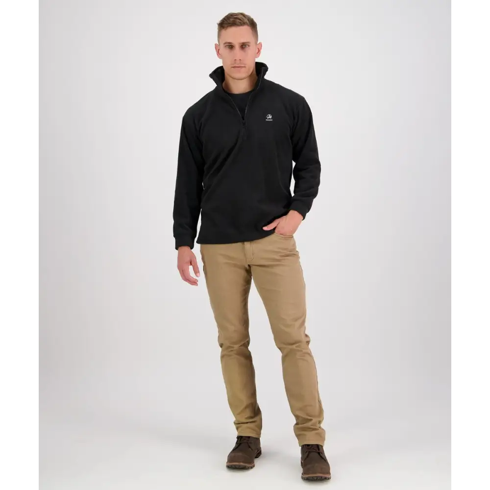 Fleece Pullover Motu Black Swanndri - CLOTHING