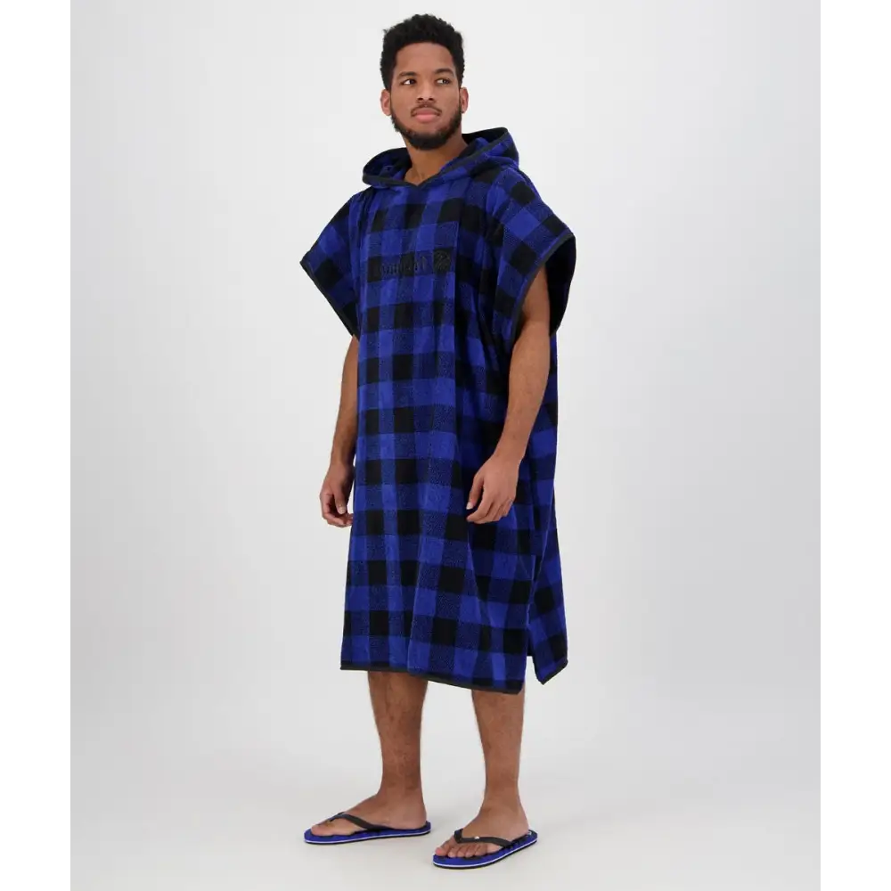 Hooded Towel Adult Blue/Black