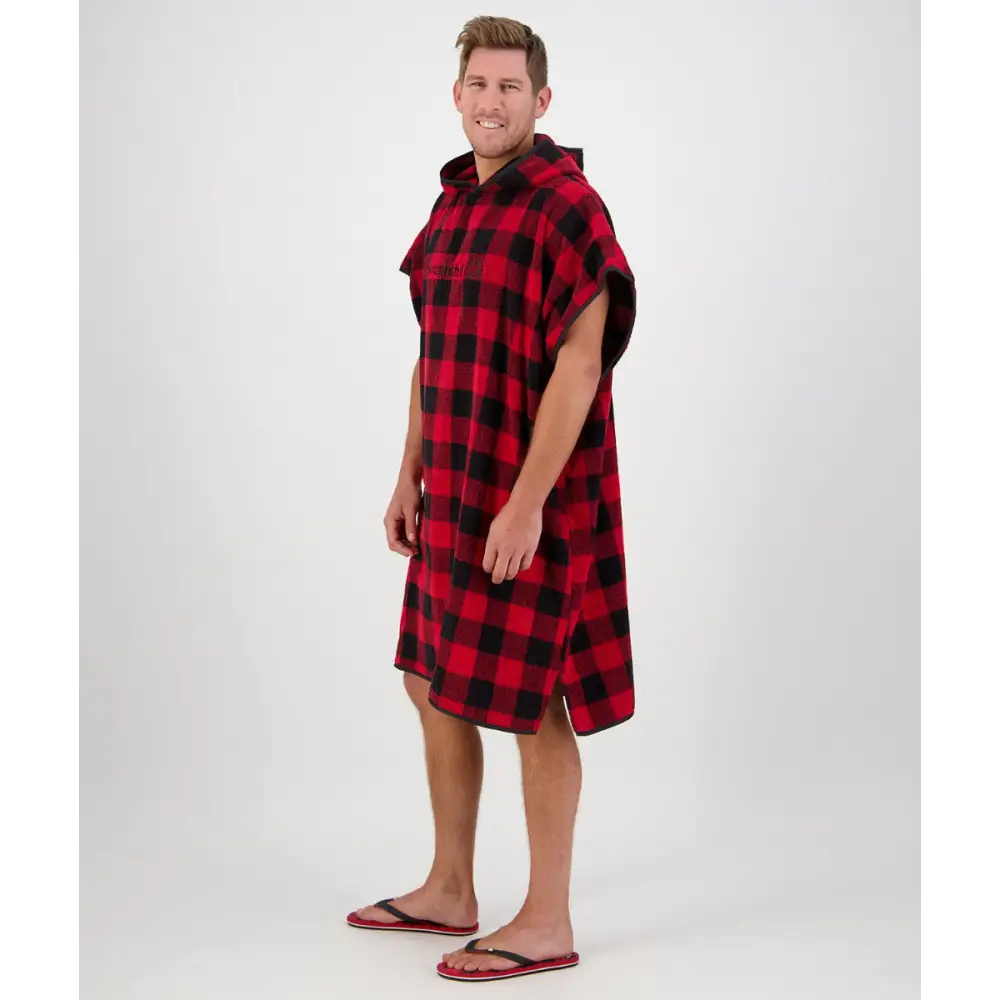 Hooded Towel Adult Red/Black