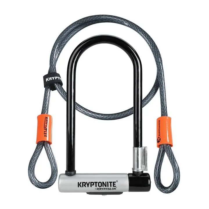 Kryptonite Kryptolok U - Lock 100 x 230mm - Kryptonite Lock Kryptolok U - Lock 100 x 230mm Key w/ 1.2m Krptoflex Cable