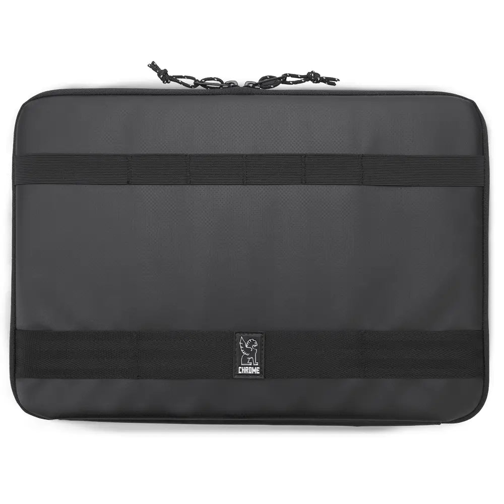 Laptop Sleeve Large. Our large laptop sleeve fits 15" devices. Complete with a handle, use on its own or secure it to our messenger bags with the nylon and hook and loop lashing points.